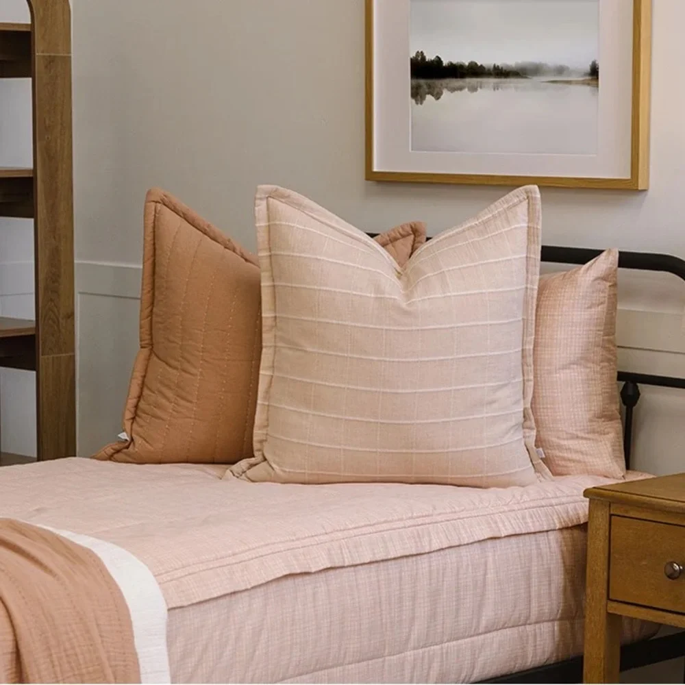 Beddy’s Kaylee Twin All Cotton Zipper Bedding - Blush
